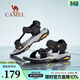 駱駝（CAMEL）涼鞋男 夏季戶(hù)外沙灘鞋涼鞋防滑涉水平底男鞋 黑色 38