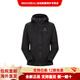始祖鳥(niǎo)（ARC'TERYX）SQUAMISH運動(dòng)戶(hù)外防風(fēng)純色Logo印花拉鏈輕量連帽輕薄風(fēng)殼透氣夾克 黑色/Black XL