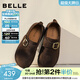 百麗（Belle）堅果拿鐵勃肯鞋女26春季新款商場(chǎng)厚底增高舒適復古休閑鞋F3V1DAA6 咖啡色 37