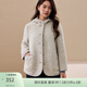 纖莉秀【綿羊毛韓系慵懶外套】大碼女裝氣質(zhì)休上衣胖mm冬新款4259 灰杏色 2XL