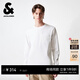 杰克·瓊斯（JACK&JONES）男裝夏季新款男士舒適基礎百搭日常休閑圓領(lǐng)寬松長(cháng)袖T恤225302001 A06本白色 常規 XL （185）