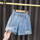 小豬班納女童牛仔短褲2026新款兒童夏季薄款透氣裙褲子女孩五分褲 【輕薄透氣涼爽不沾身】02 110 【推薦30-37斤】
