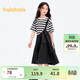 巴拉巴拉童裝女童裙子2024夏裝中大童連衣裙時(shí)尚條紋假兩件潮208224111064