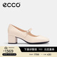 愛(ài)步（ECCO）復古時(shí)尚優(yōu)雅方頭瑪麗珍粗跟高跟鞋 型塑290963 石灰色37