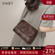 viney牛皮包包女包新款斜挎包輕奢單肩包生日禮物送女友老婆 【咖啡色】高檔實(shí)用腋下包 時(shí)尚品牌百搭休閑洋氣枕頭包