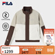 FILA 斐樂(lè )官方女士棉服2026春新款時(shí)尚休閑寬松拼色夾克保暖外套 深土色-BN M 165/84A/M
