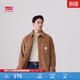 Levi's李維斯秋冬工裝巴恩風(fēng)男士美式復古寬松休閑燈芯絨襯衫外套 駝色 M