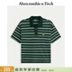 Abercrombie & Fitch【重磅POLO】男裝25夏季美式條紋棉質(zhì)Polo衫短袖T恤 綠色條紋 XL (180/116A)