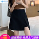 黑色短裙女a(chǎn)字裙不規則2022春秋冬季夏天開(kāi)叉防走光小個(gè)子高腰半身裙夏季 黑色 L
