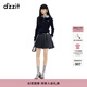 DZZIT地素短褲2025冬新款學(xué)院風(fēng)綿羊毛混紡不規則壓褶裙褲女3J4Q1061E 中灰色 XS