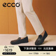 愛(ài)步（ECCO）豆豆鞋男 軟底輕盈一腳蹬樂(lè )福休閑皮鞋 S 輕巧莫克540514 黑色41