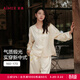愛(ài)慕【禮盒】國風(fēng)新中式優(yōu)雅松弛綺夢(mèng)開(kāi)衫長(cháng)袖可外穿家居套裝AM46C051 日光米220 M 165