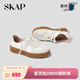 圣伽步（SKAP）板鞋女士運動(dòng)休閑百搭厚底德訓鞋【章若楠同款】 白色 36