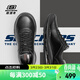 斯凱奇（Skechers）男士運動(dòng)皮鞋軟底足弓支撐運動(dòng)鞋系帶紳士商務(wù)鞋 BLK黑色 41.5
