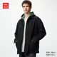 優(yōu)衣庫男裝女裝休閑全棉茄克/外套夾克483819 09 黑色 M