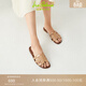 SAM EDELMAN山姆愛(ài)德曼26春虞書(shū)欣同款銀色鏤空輕便平底沙灘拖鞋一字拖女BAY 卡其色 建議選大一碼 38 /美碼7.5M