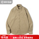 馬登工裝 美式休閑燈芯絨純棉長(cháng)袖襯衫疊穿內搭外套條絨襯衣男春 淺卡其 L