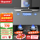 顧家（Gujia）抽油煙機歐式家用大吸力煙灶套裝吸油煙機灶具套裝廚房抽煙機燃氣灶套裝 【旗艦套裝】700寬+28爆吸+5.2KW天然氣 上門(mén)安裝