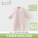 戴維貝拉（DAVE＆BELLA）初生嬰兒連體衣新生兒睡衣洋氣寶寶衣服外出服冬裝新款爬服 小兔印花DB4238364-A 59cm （建議身高52-59cm）