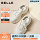百麗（Belle）免系帶串珠老爹鞋女2026春新商場(chǎng)同款厚底增高休閑鞋E9K1DAM6 米色 37 (235mm)
