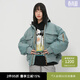 moussy&sly春季新品工裝風(fēng)可拆卸寬松飛行員夾克棉服030IAY30-4461 薄荷綠120 均碼