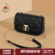 稻草人包包女包2026新款牛皮高級感單肩包百搭通勤斜挎包生日禮物送女友 黑色-A款
