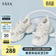 他她（TATA）厚底老爹鞋女網(wǎng)面透氣白色運動(dòng)鞋薄款夏WOG18 米色 35