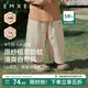 嫚熙（EMXEE）嬰童春季休閑闊腿褲皺皺紗男女寶防蚊褲兒童長(cháng)褲 奶杏仁 90 cm