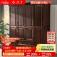 一具一家美式實(shí)木衣柜復古家用四門(mén)帶抽屜平開(kāi)門(mén)臥室全實(shí)木儲物成品大衣柜 胡桃色 純原木四門(mén)衣柜 包物流包安裝