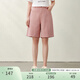纖莉秀【舒適松緊后腰百搭五分牛仔短褲】大碼女裝胖mm夏新款1628 粉色 3XL