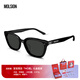 MOLSION陌森【魔方鏡】宋雨琦同款太陽(yáng)鏡2026新品大框D形偏光墨鏡MS3133 C10 鏡框：亮黑  鏡片：灰色