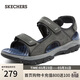 斯凱奇（Skechers）涼鞋男士戶(hù)外透氣沙灘鞋舒適休閑百搭輕便涼拖鞋204105