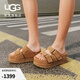 UGG夏季女士時(shí)尚舒適純色厚底露趾可調式束帶休閑涼拖鞋 1155458 CHE | 栗色 38