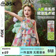 ASK JUNIOR森系嬰幼裙子純棉夏兒童油畫(huà)連衣裙無(wú)袖背心裙女童公主裙 110