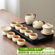 唐豐汝窯茶具整套帶茶盤(pán)功夫茶具套裝喬遷禮物