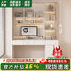 木良格實(shí)木芯書(shū)桌書(shū)柜組合書(shū)架一體家用學(xué)習桌寫(xiě)字桌帶書(shū)柜臺式電腦桌 【玻璃款】160*60*220cm 【實(shí)木芯】不含燈