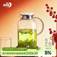 青蘋(píng)果耐熱玻璃水壺1.95升 圍爐煮茶茶水分離冷水壺 大容量涼水壺 