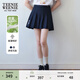 Teenie Weenie小熊女裝簡(jiǎn)約夏季高腰百褶裙學(xué)院風(fēng)休閑短裙半身裙女 藏青色 XS (155)