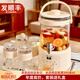 Inscool冷水壺帶龍頭聚餐露營(yíng)果茶桶冰飲桶耐熱玻璃加熱保溫圣誕禮物禮品 果茶桶+加熱底座+6杯杯架托盤(pán)