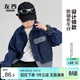 左西童裝男童牛仔外套2026春季新款兒童襯衫男孩春裝 深牛仔色 160