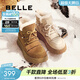 百麗（Belle）戶(hù)外休閑雪地靴女商場(chǎng)款保暖加絨短靴D1W1DDD4 棕色-絨里 37 (235mm)