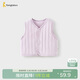 童泰（TONGTAI）嬰兒馬甲秋冬季純棉夾棉男女寶寶衣服背心坎肩馬夾上衣紫色66cm