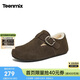 天美意勃肯鞋平跟英倫休閑單鞋女鞋新款 深啡 37