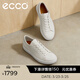 愛(ài)步（ECCO）休閑鞋男 2026年新款真皮簡(jiǎn)約舒適板鞋輕商務(wù)男鞋 柔酷10號560114 白色56011401007 40