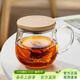 憶壺茶 玻璃茶杯泡茶水分離杯 綠紅茶泡花茶杯子帶過(guò)濾竹木蓋玻璃水杯 竹蓋泡茶杯 400ml