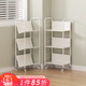 舒福思移動(dòng)書(shū)架落地鐵藝兒童繪本架學(xué)生書(shū)本收納置物架簡(jiǎn)易金屬臥室書(shū)柜 窄款3層 白色