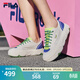 FILA 斐樂(lè )女鞋楊冪同款巖石鞋百搭帆布鞋2024夏季新款運動(dòng)鞋厚底鞋 白棉花糖/炫目藍-MD 37.5