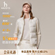 哈吉斯（HAZZYS）女裝 秋季款女士【PHIZ系列】立領(lǐng)拼接輕薄羽絨服女 乳白色IV M (160/84A 38)