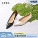 他她（TATA）白色高跟鞋女細跟單鞋氣質(zhì)通勤工作鞋春季新款UMS01AQ5 黑色 36