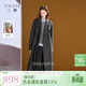三彩【綿羊毛】2025冬季新款雙面呢大衣長(cháng)款雙排扣毛呢外套S 寂靜灰 S 155/80A